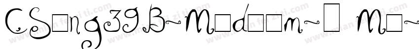 CSong3GB-Medium-U Me字体转换